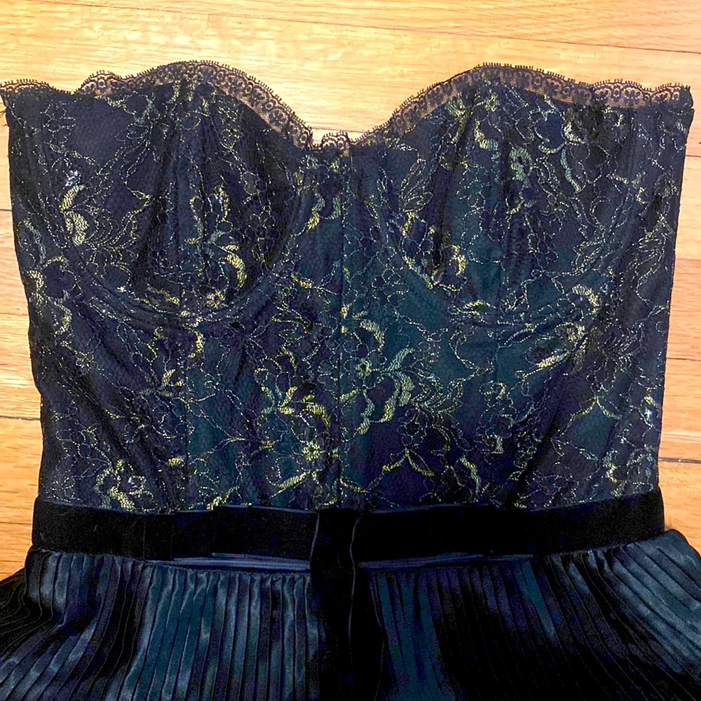 Vintage strapless Betsey Johnson tiered ruffle cocktail party dress - Picture 2 of 7